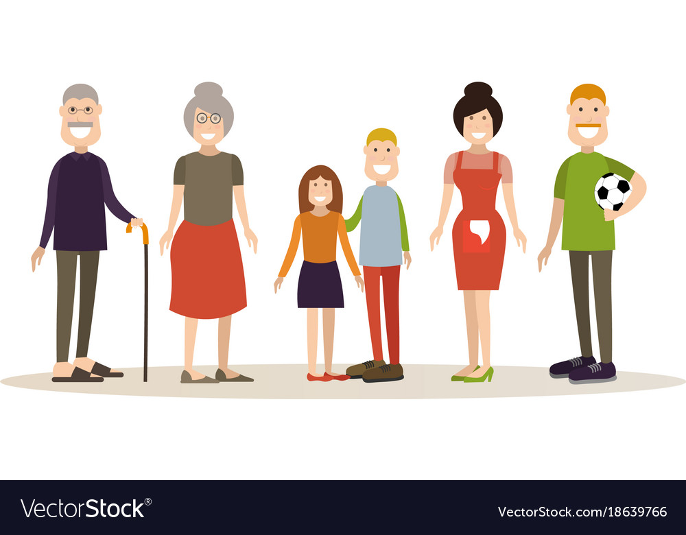 Family people concept in flat