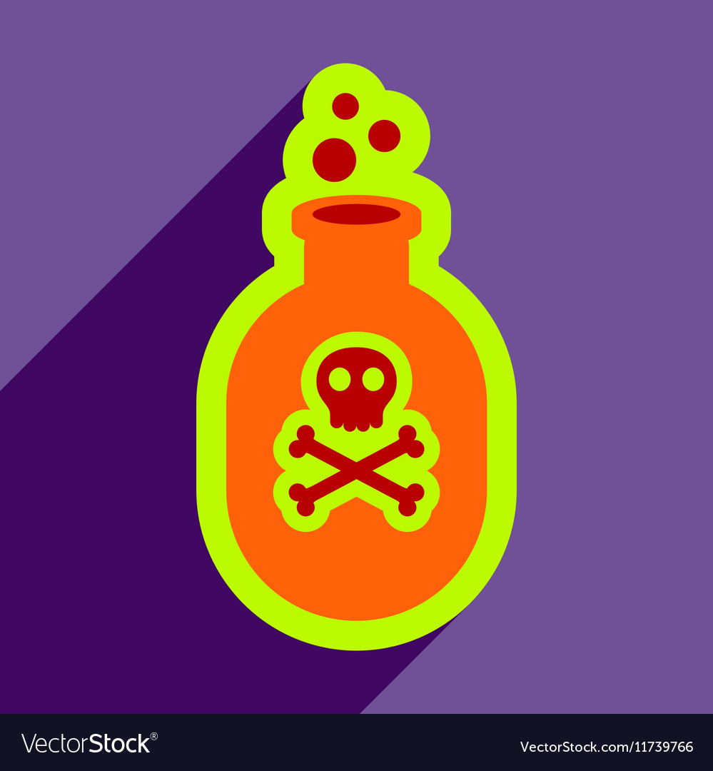 Flat with shadow icon and mobile application