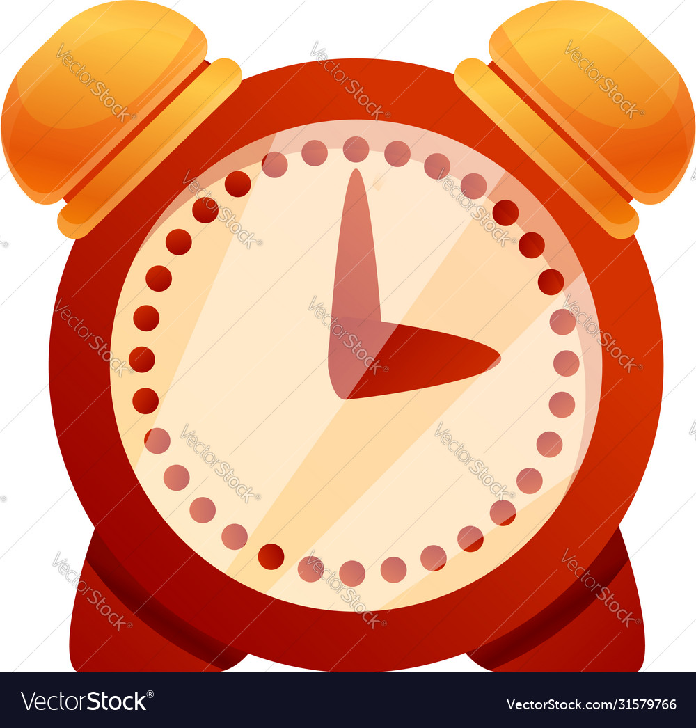 Hotel alarm clock icon cartoon style Royalty Free Vector