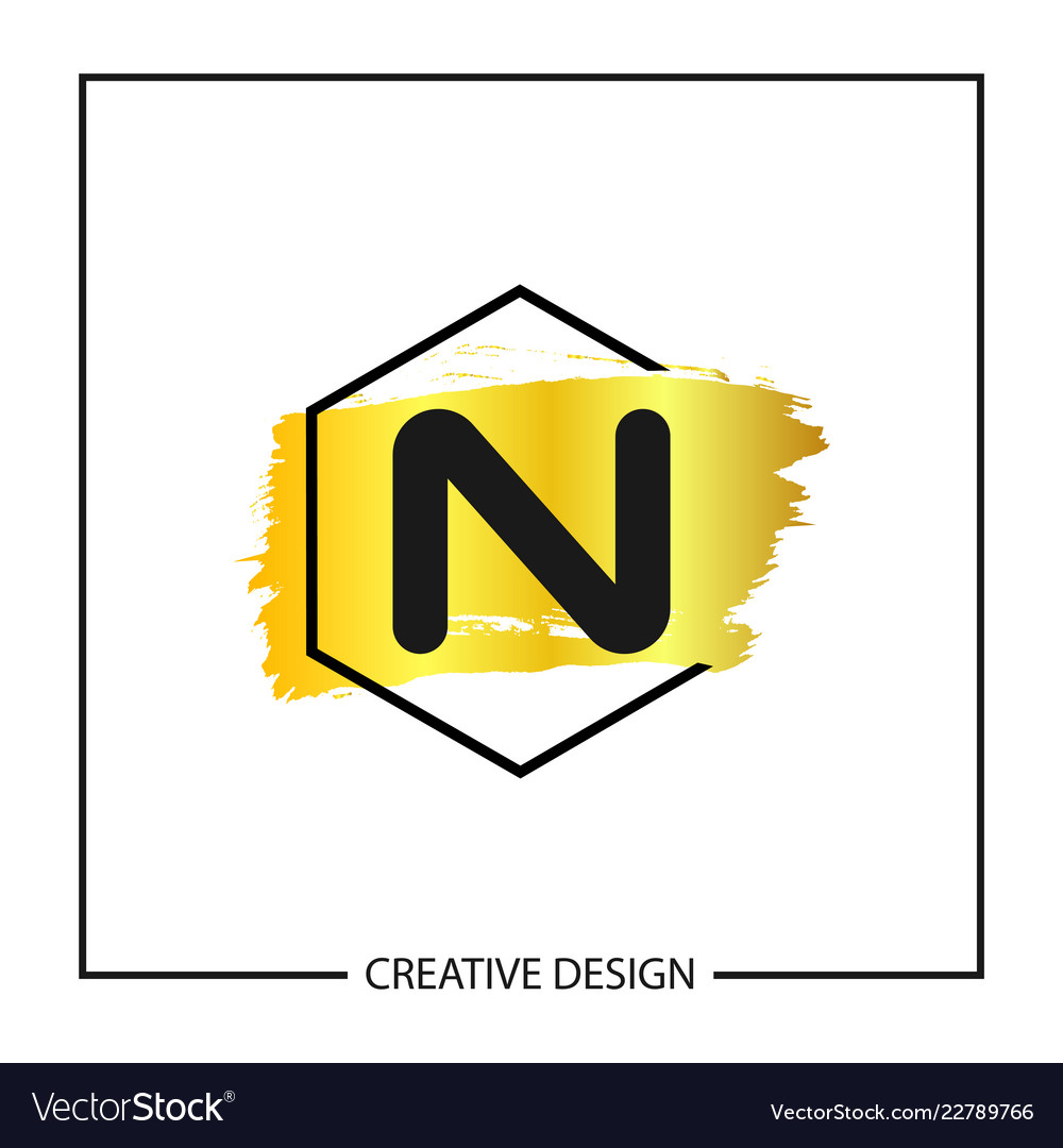 Initial letter n logo template design