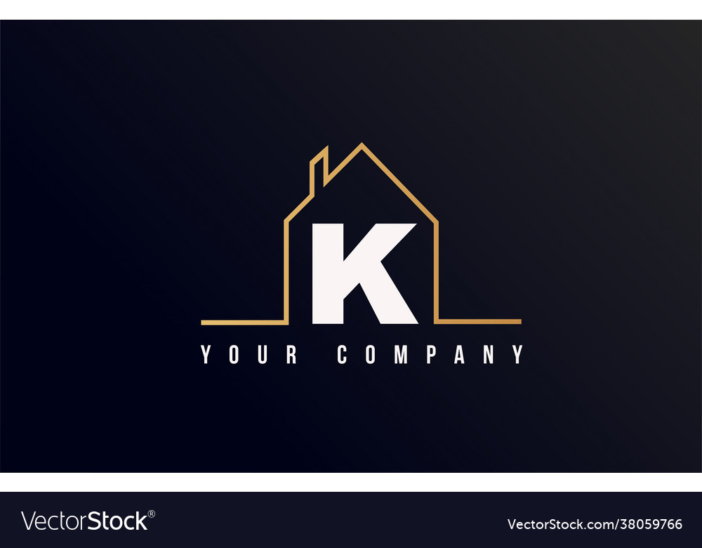 K haus alphabet letter icon logo design