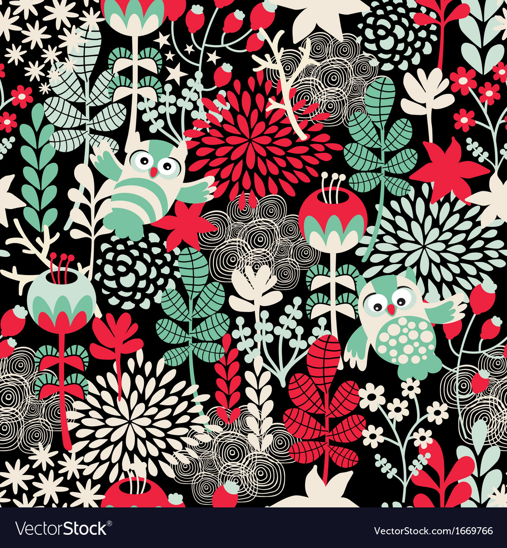 Owl Seamless Pattern
