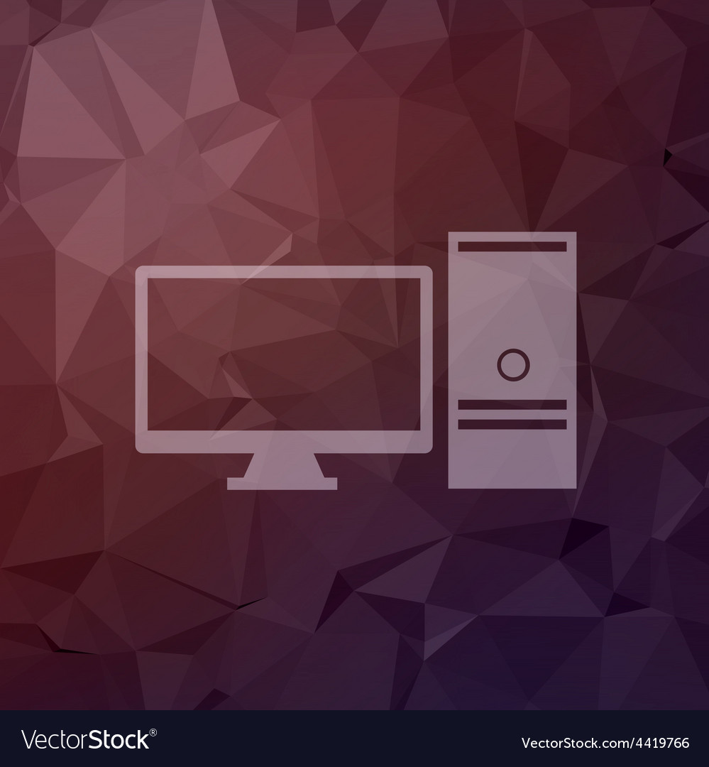 Personal computer in flat style icon