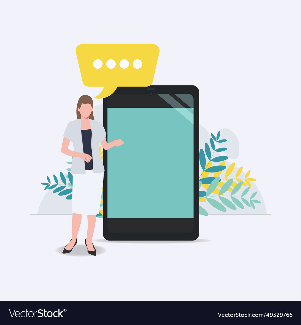 Telefon Verkaufsförderung Mädchen vector image Telefon Verkaufsförderung Mädchen