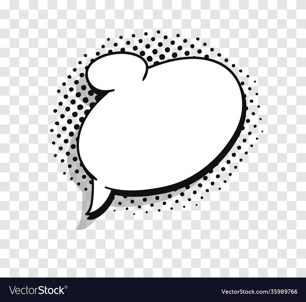 Pop art speech bubble without text Royalty Free Vector Image