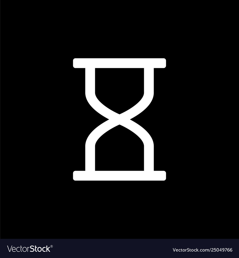 Sand clock icon for simple flat style ui design