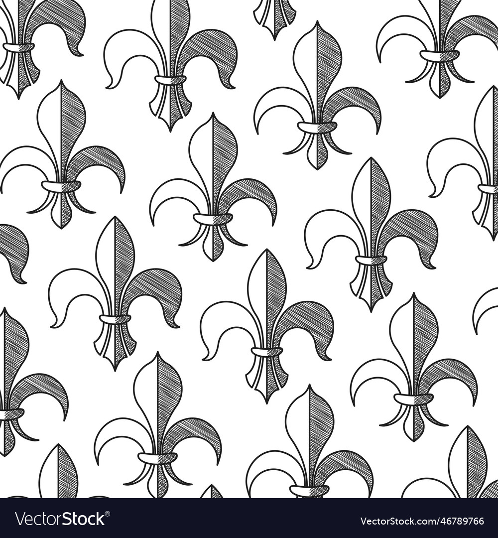 Seamless pattern background with lys flower