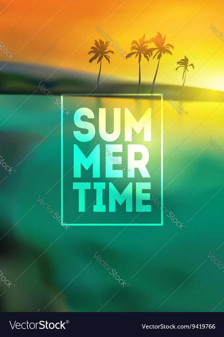 Sunset blurred background with typography text