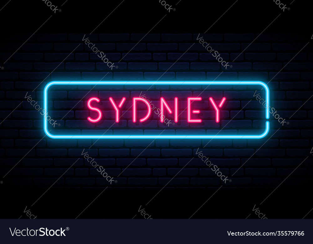 Sydney neon sign bright light signboard banner