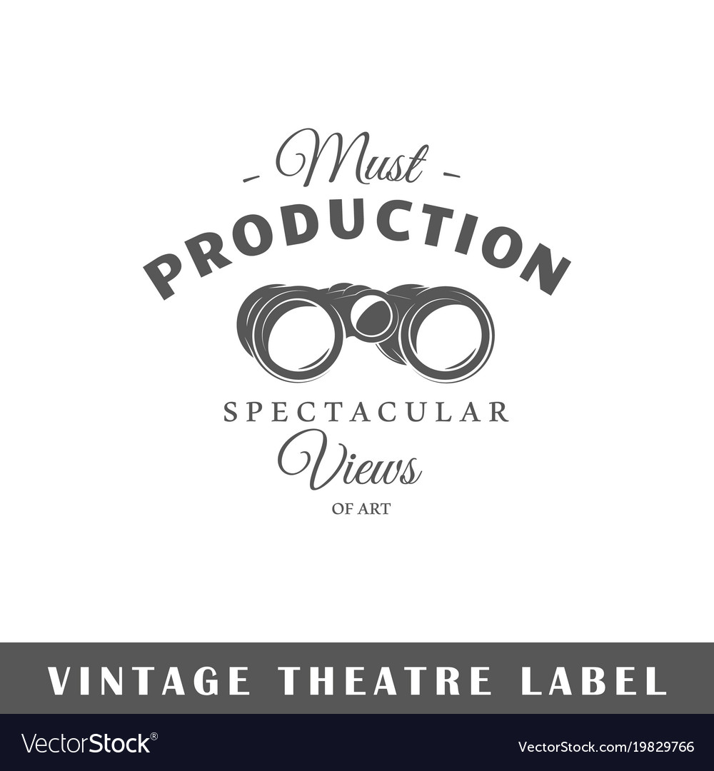 Theatre label Royalty Free Vector Image - VectorStock