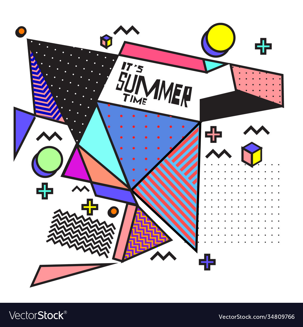 Triangle geometric forms for summer events