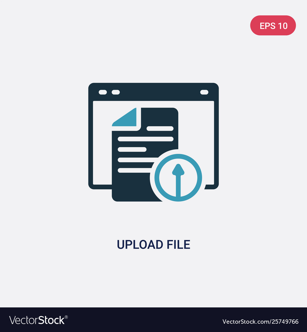 Zwei Farb-Upload-Datei-Symbol aus Web-Hosting vector image Zwei Farb-Upload-Datei-Symbol aus Web-Hosting