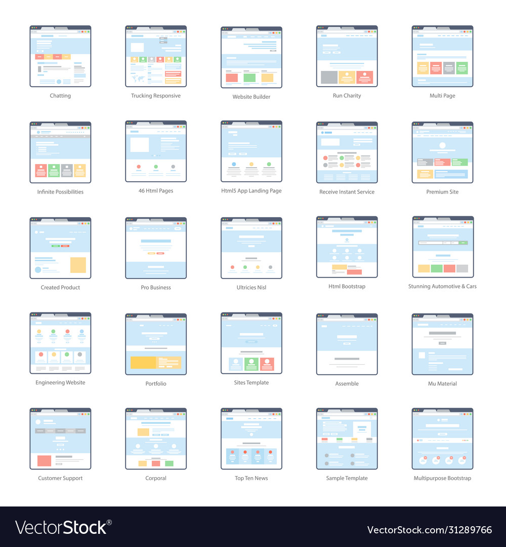 Web wireframes icons collection