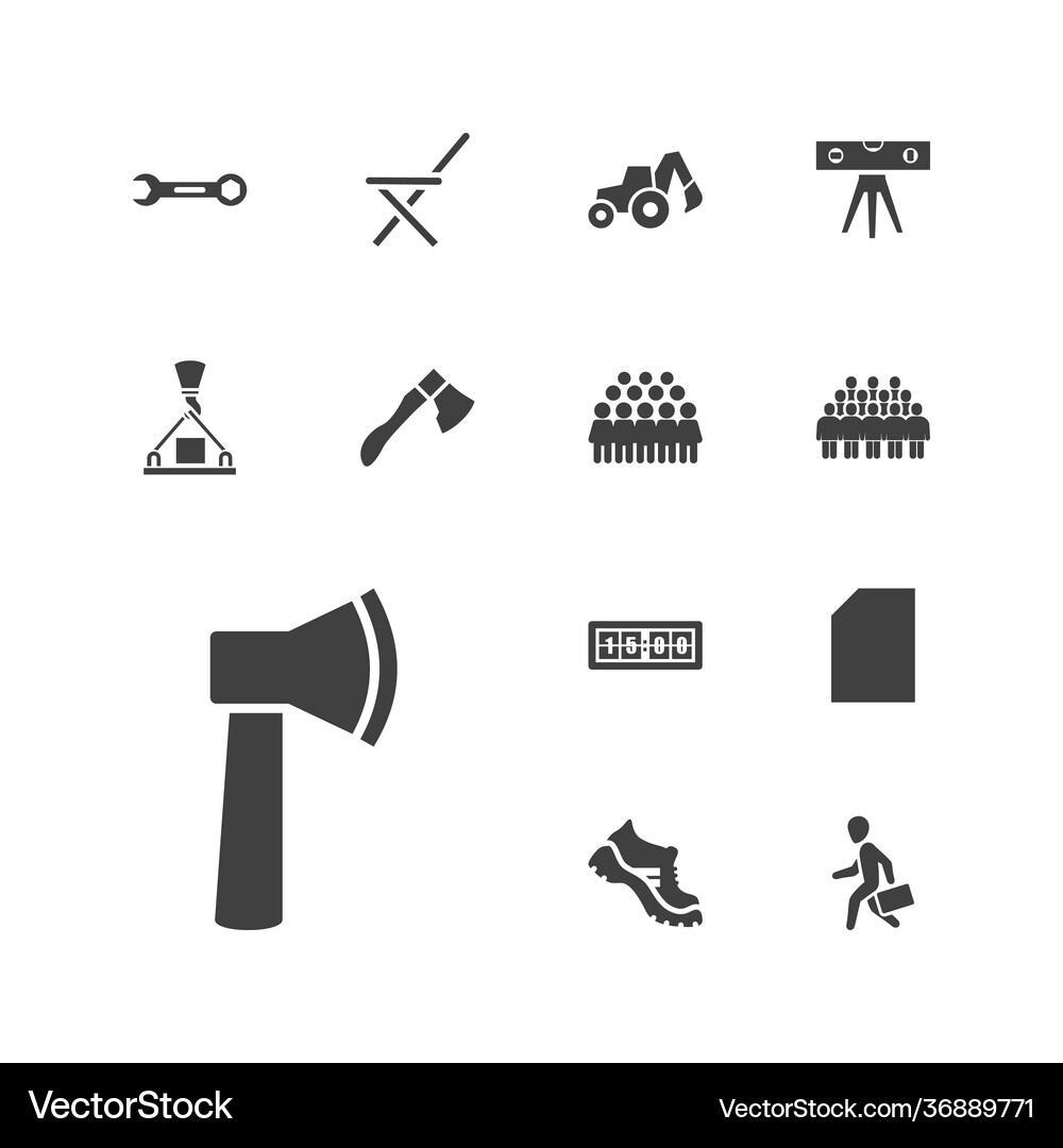 13 work icons Royalty Free Vector Image - VectorStock