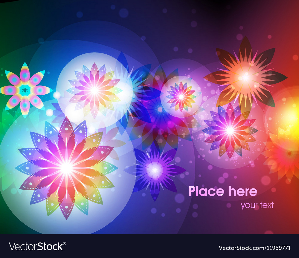 Abstract fluorescent floral background