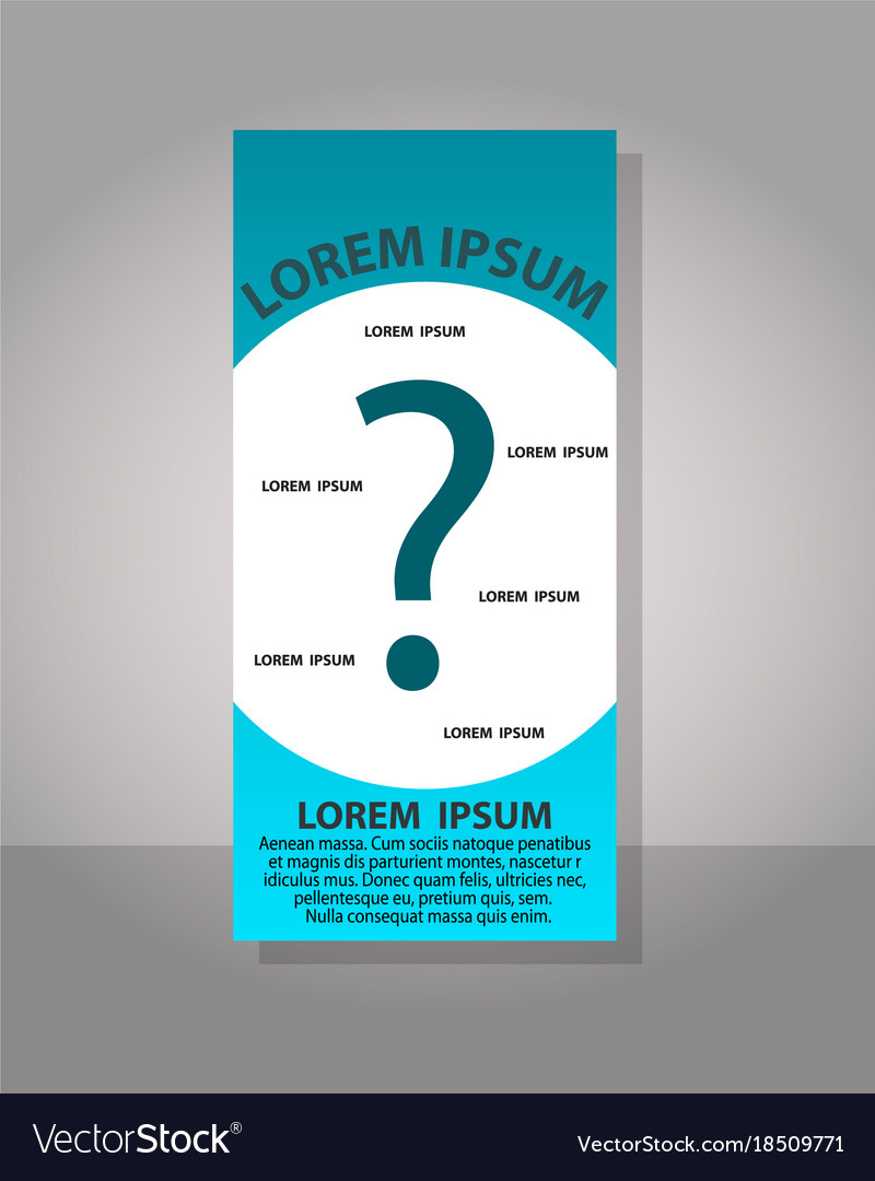 Creative question mark can be used for web design