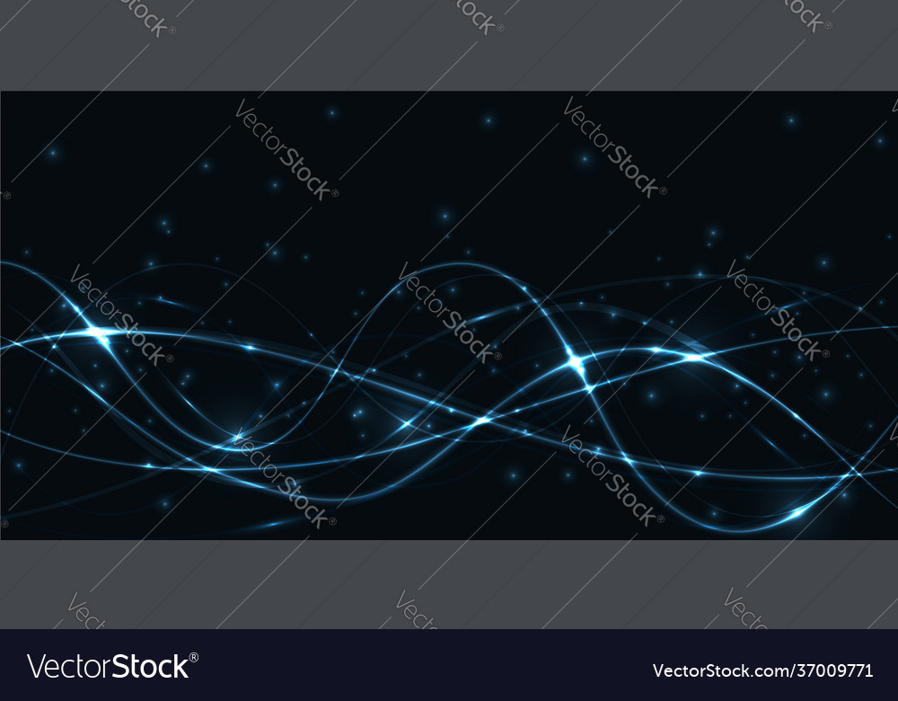 Dark abstract background with luminous lines
