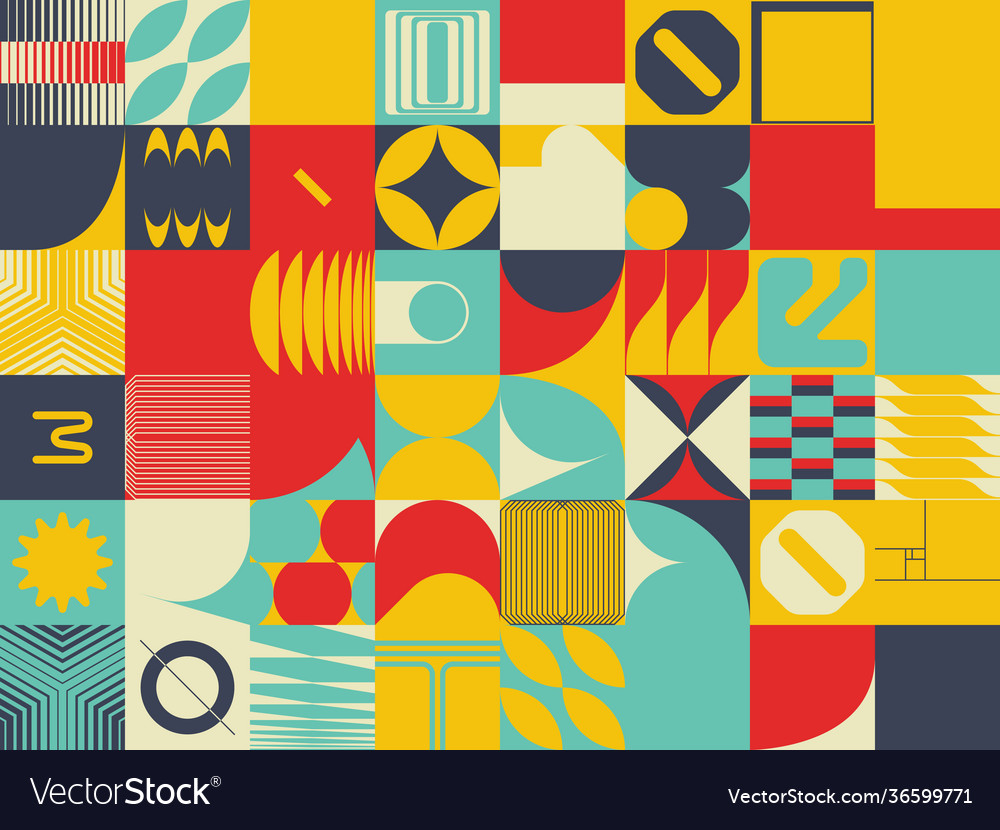 Deconstructed abstract pattern design vector image Deconstructed abstract pattern design
