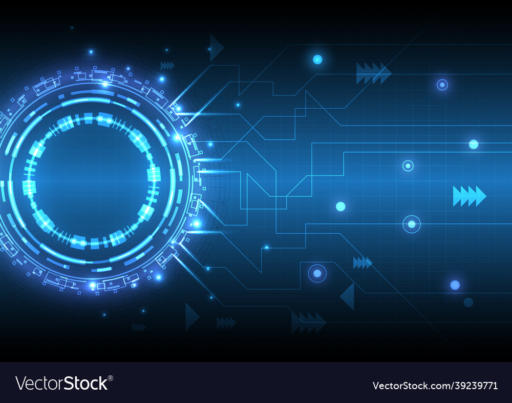 Futuristic sci-fi glowing hud element data vector image Futuristic sci-fi glowing hud element data