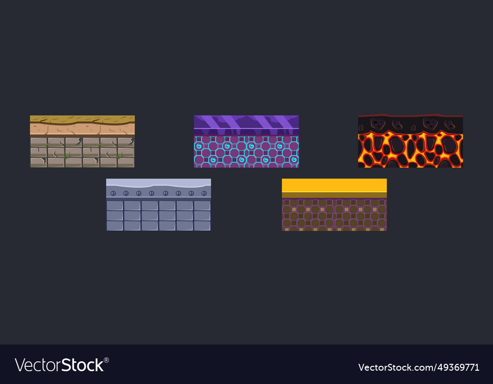 Ground textures for game platform colorful