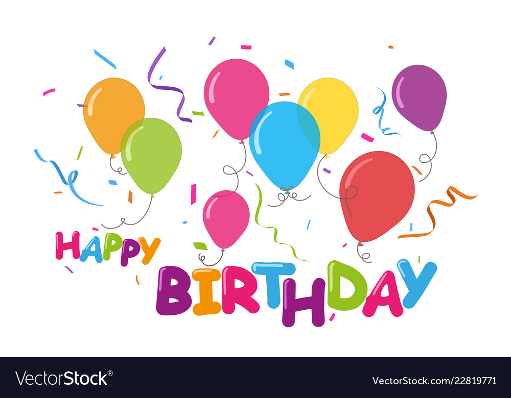 Happy birthday celebration design Royalty Free Vector Image