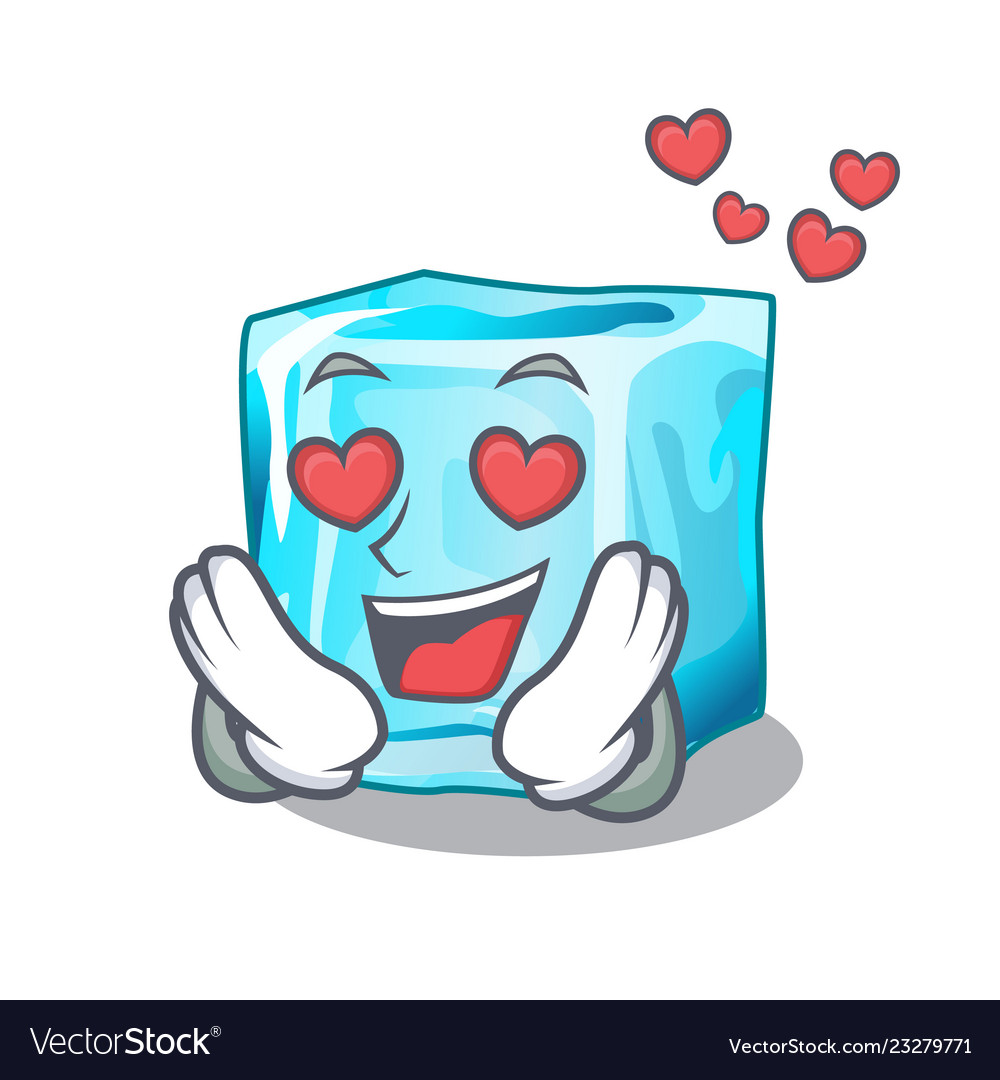 In love ice cubes set on whit character Royalty Free Vector In love ice cubes set on whit character Royalty Free Vector