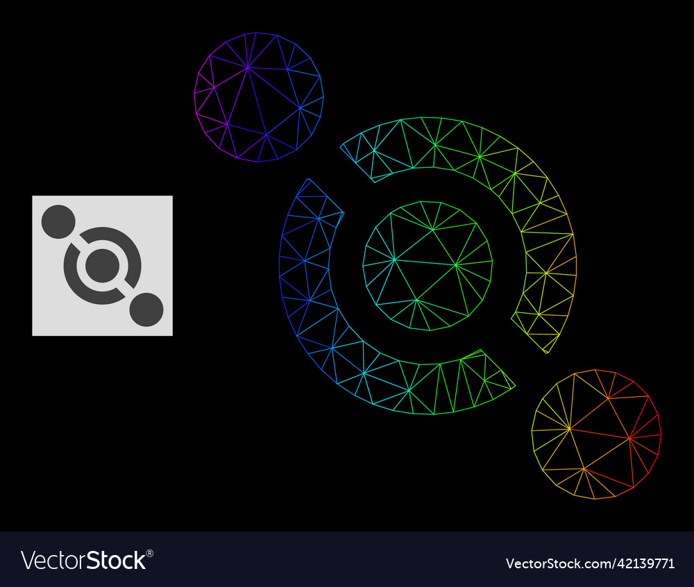 Spectrum gradiented polygonal network joint