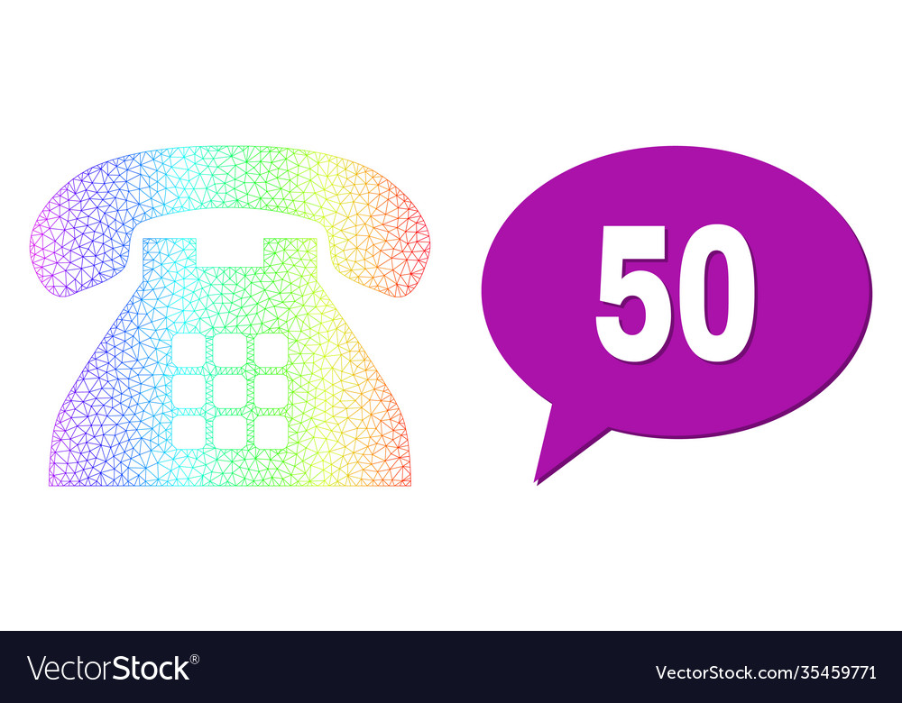 Spectrum net gradient tone phone icon and 50 chat