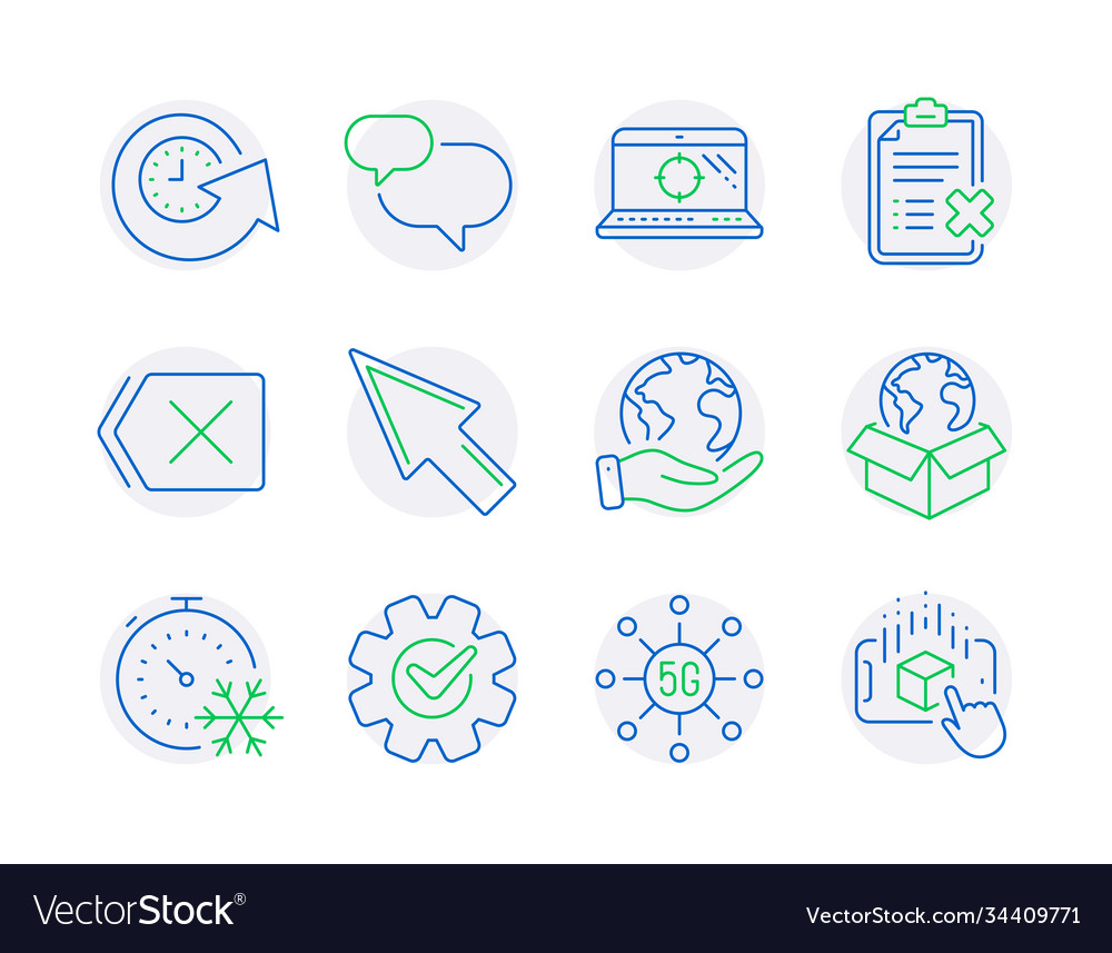 Technology icons set included icon as remove vector image Technology icons set included icon as remove