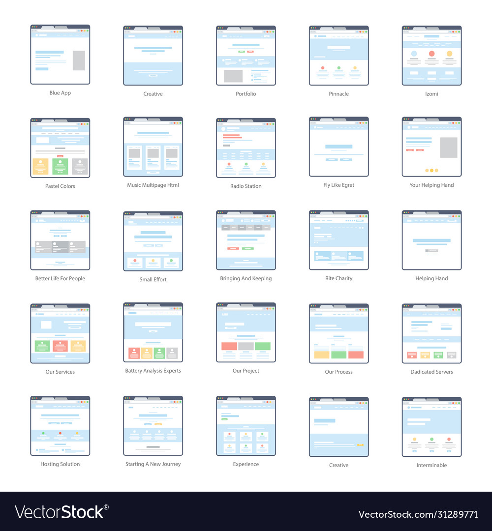 Web interface icons pack