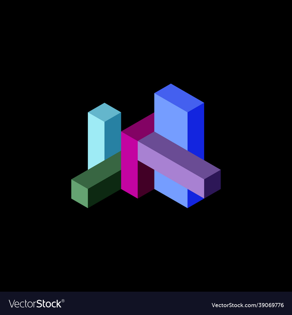 Abstract background 3d cubes cubic elements vector image Abstract background 3d cubes cubic elements