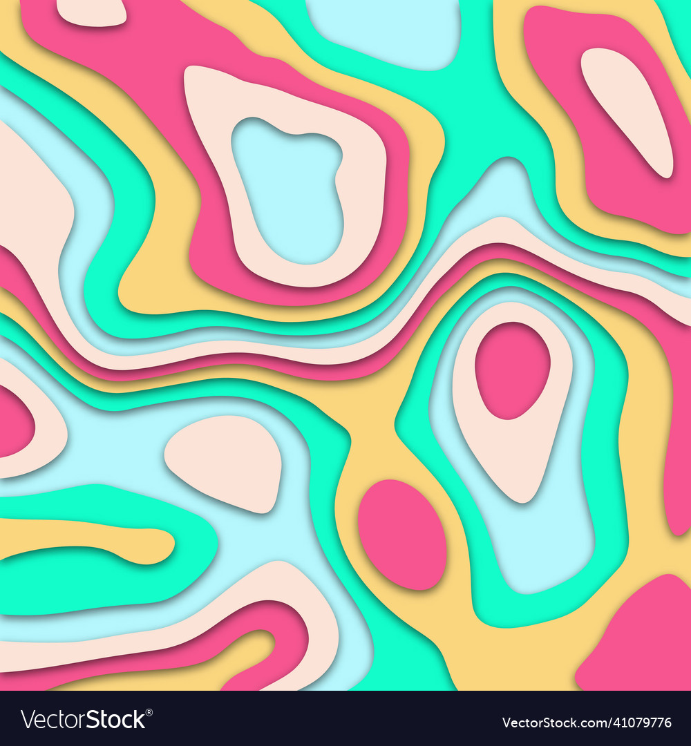 Abstract colorful papercut background design