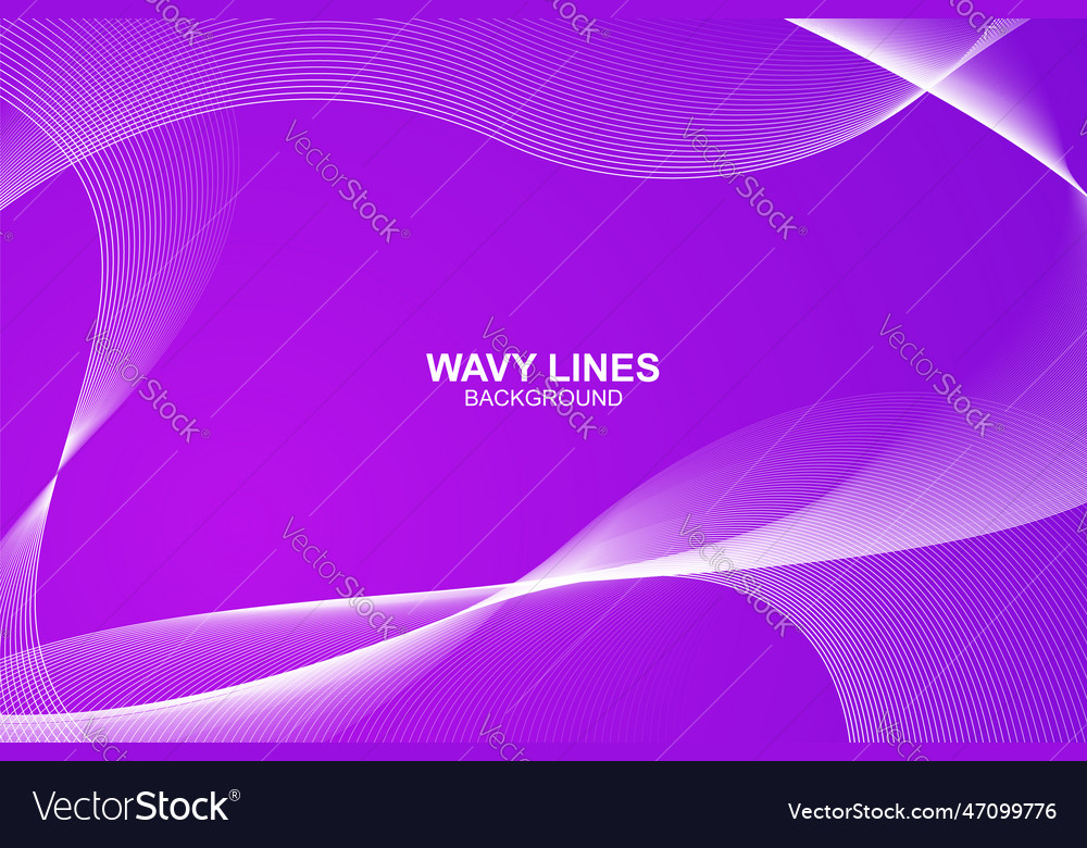 Abstract wavy lines on gradient background