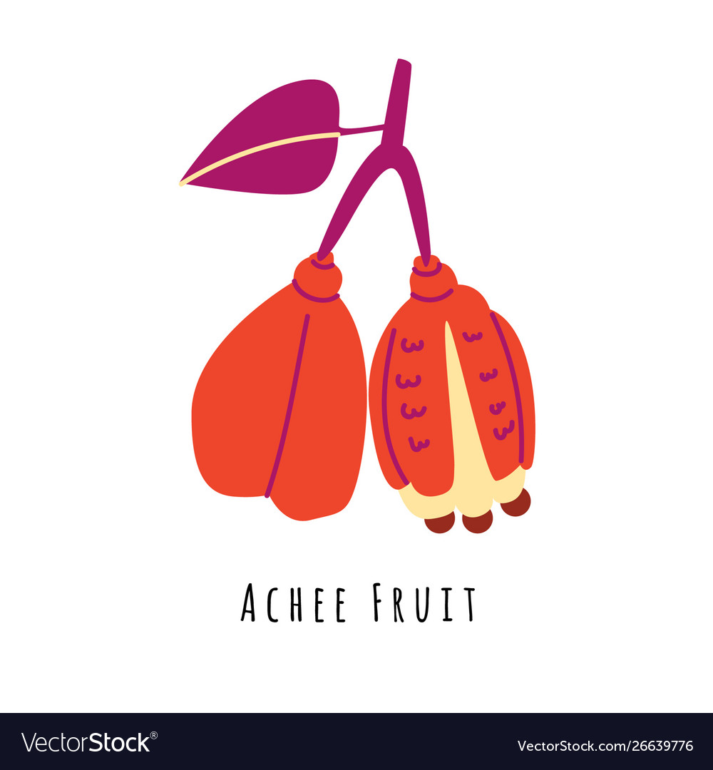 Achee fruit flat