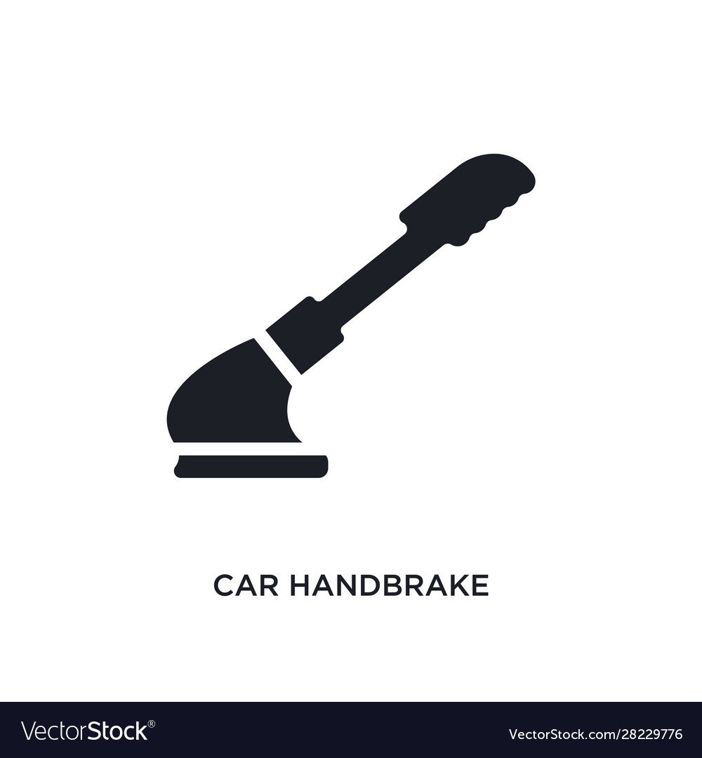 Car handbrake isolated icon simple element from