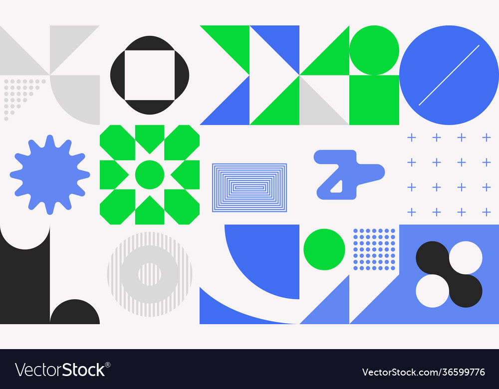 Deconstructed abstract pattern design vector image Deconstructed abstract pattern design