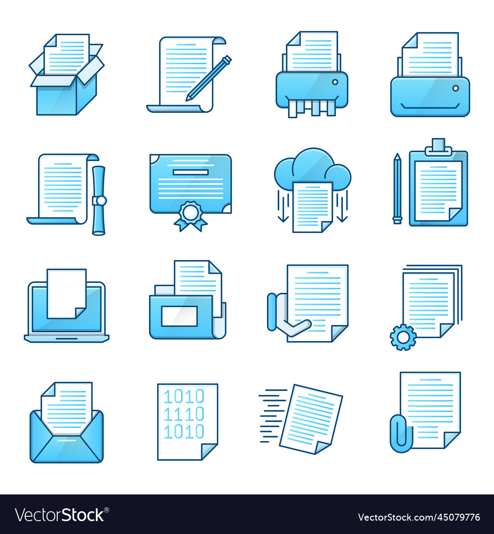 Document icons set