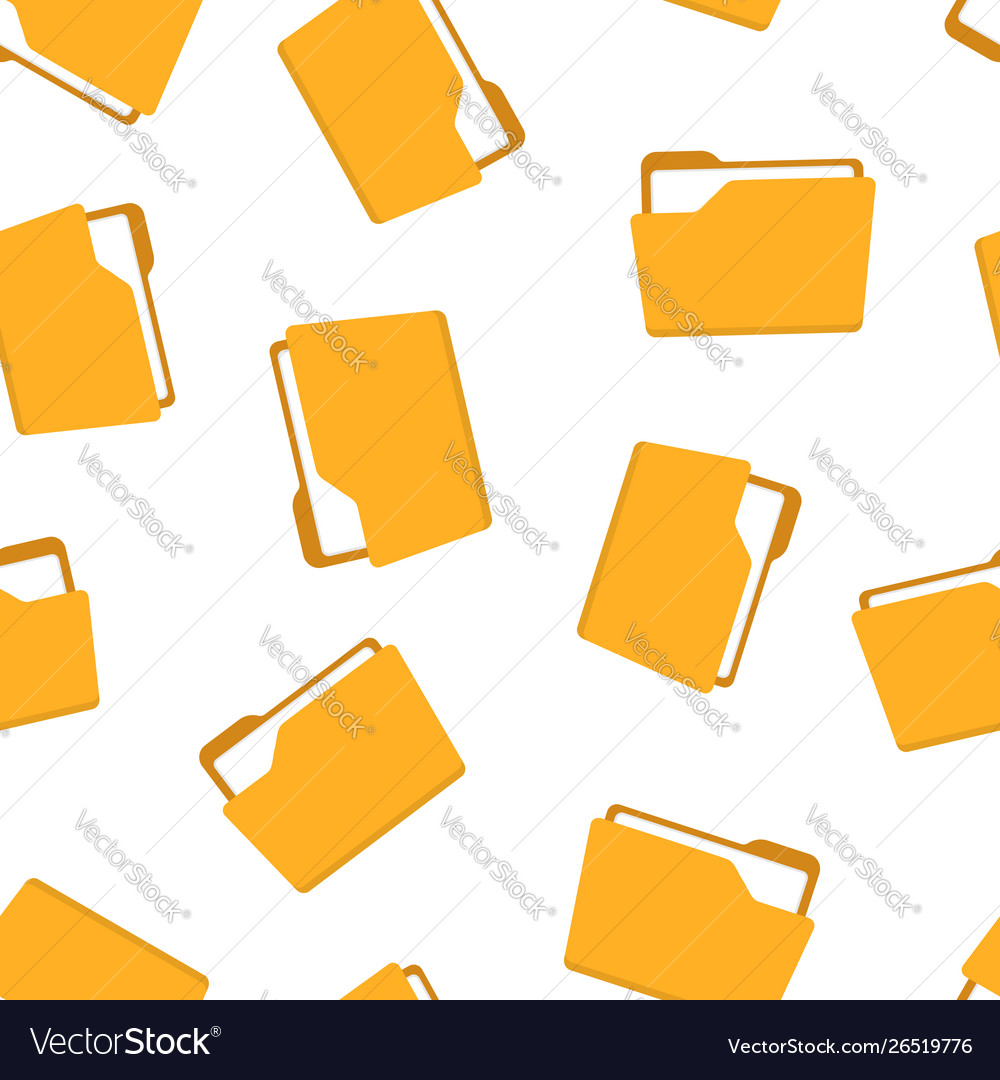 File folder icon seamless pattern background vector image File folder icon seamless pattern background