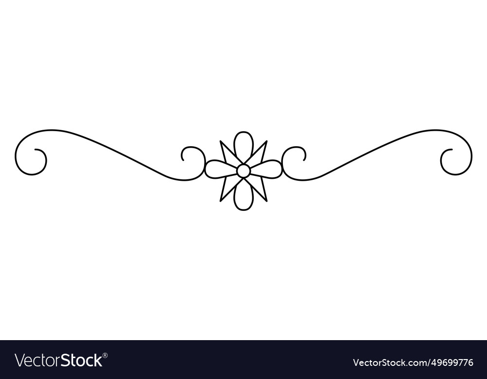 Flourish calligraphic design element page vector image Flourish calligraphic design element page