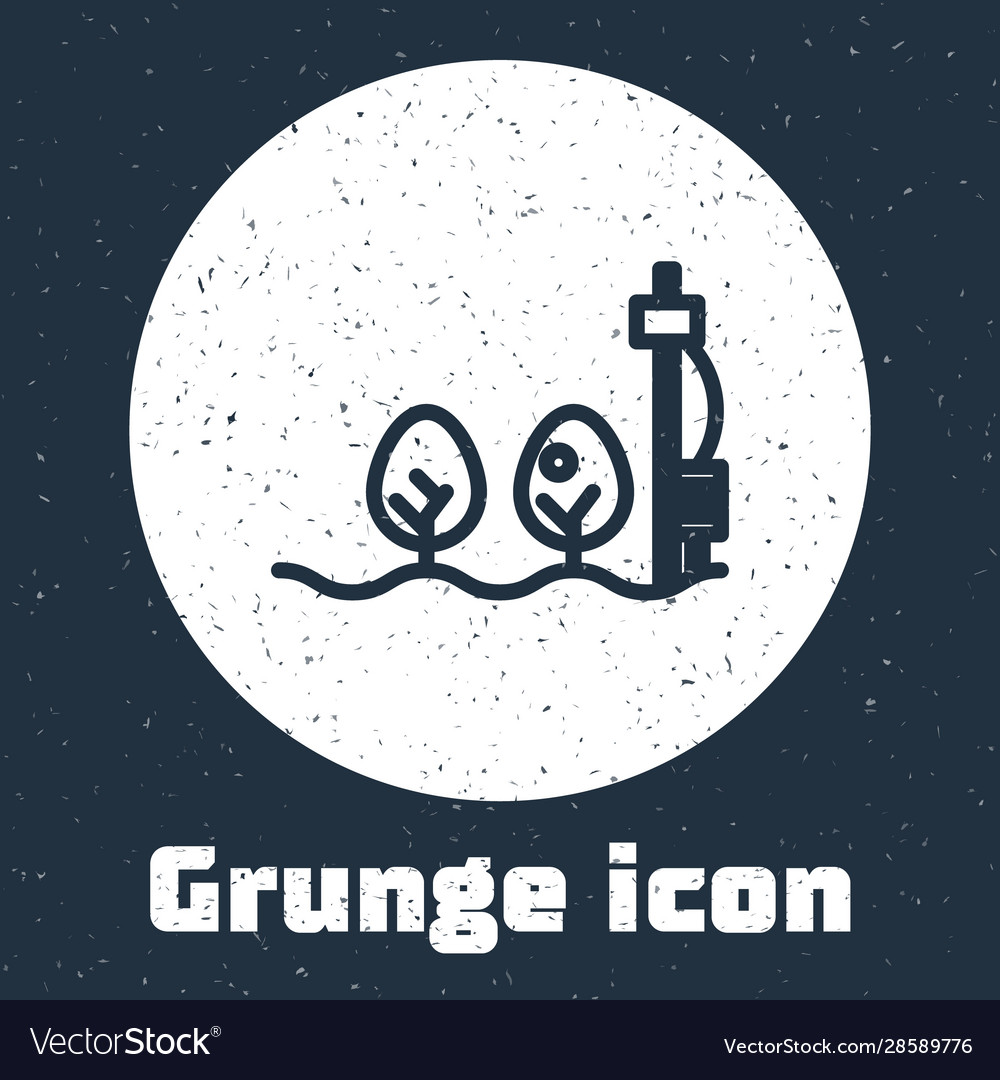 Grunge Linie Standalone Sensor und Pflanzensymbol