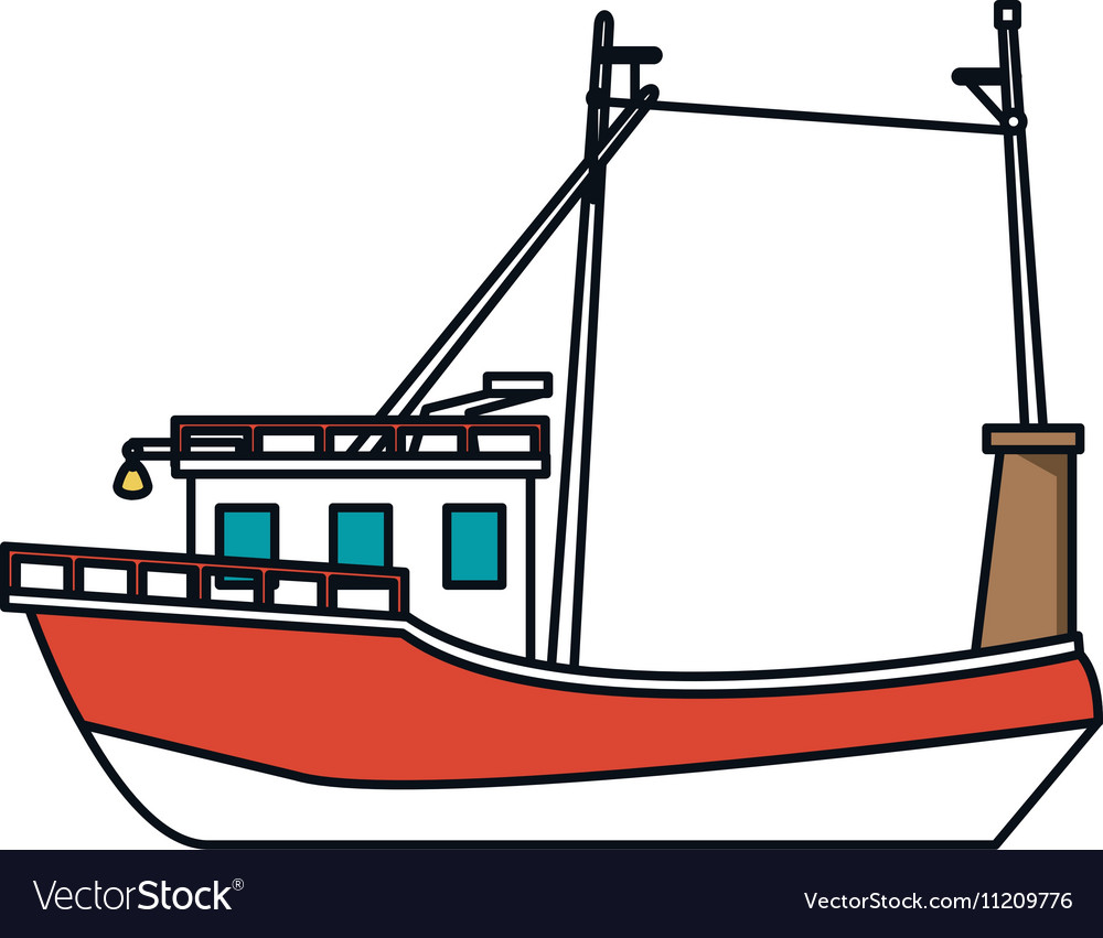 Isolated fishing boat design