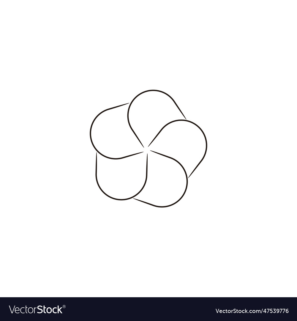 Lines fold pentagon geometric symbol simple logo