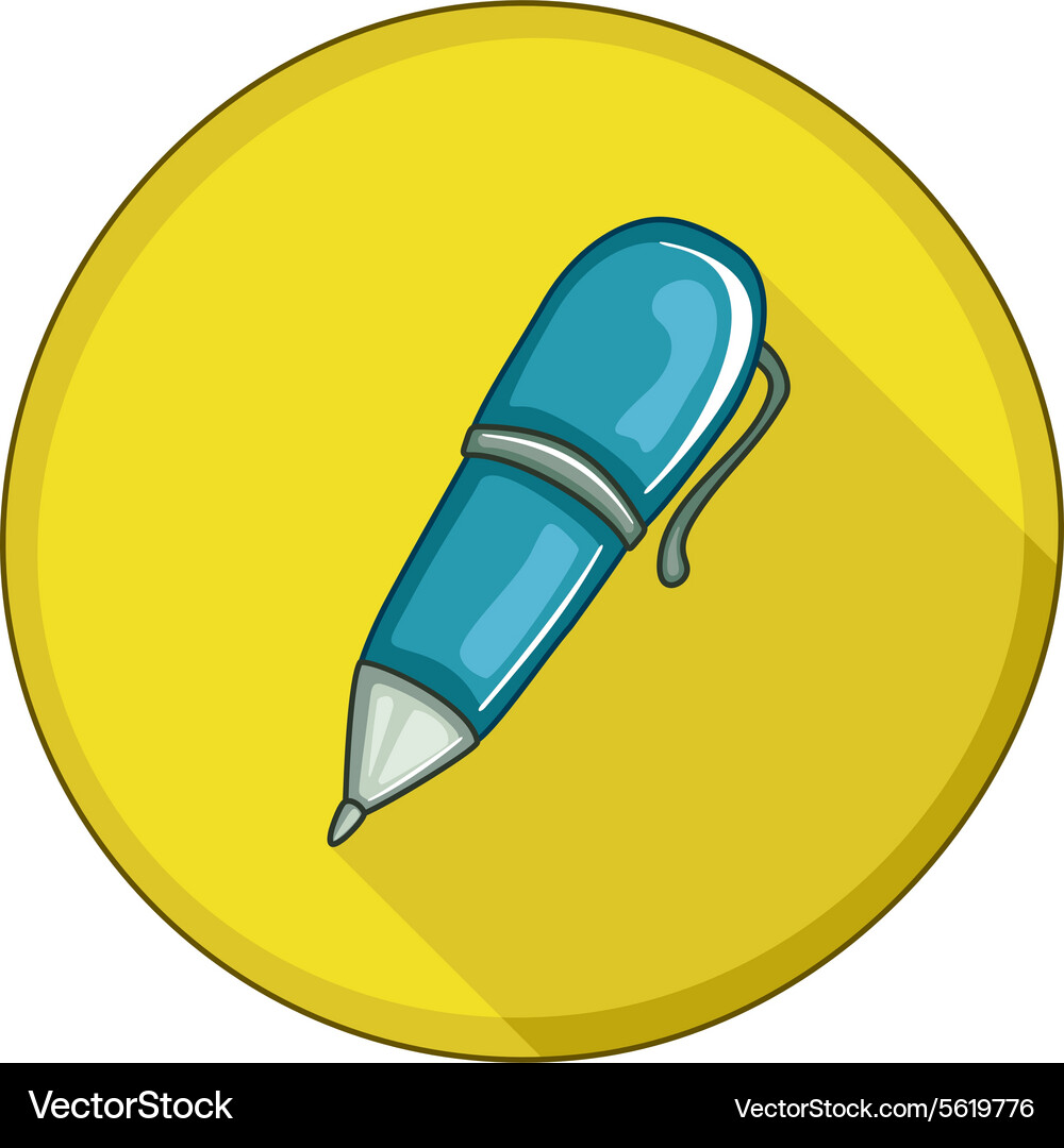Pen flat icon Royalty Free Vector Image - VectorStock