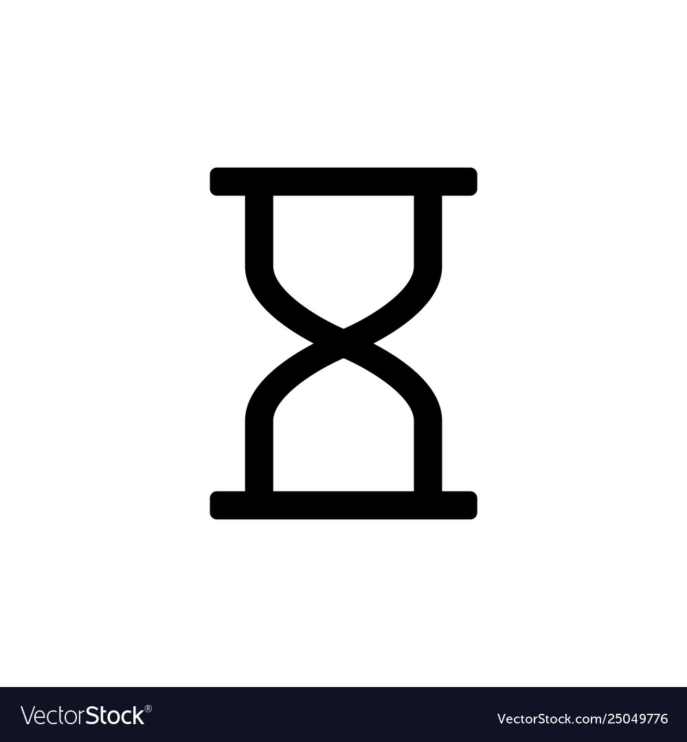 Sand clock icon for simple flat style ui design