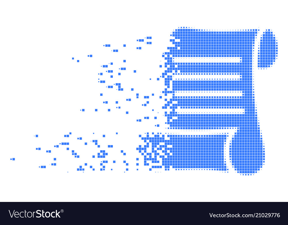 Script roll dispersed pixel icon vector image Script roll dispersed pixel icon