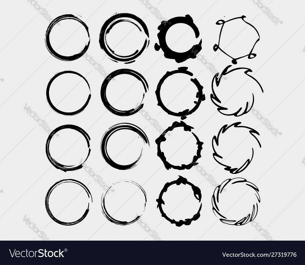 Set black frames empty borders signs