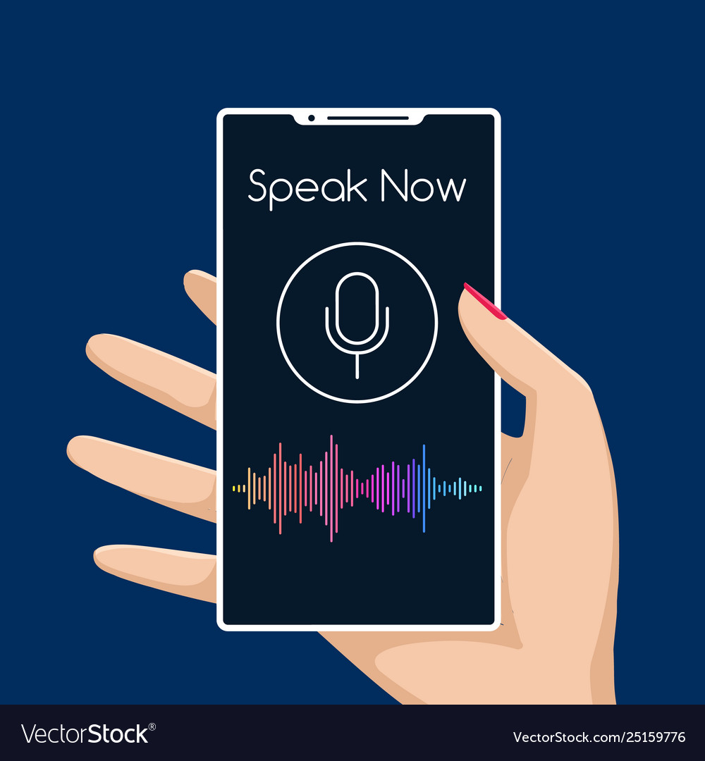 Smartphone voice assistant Royalty Free Vector Image