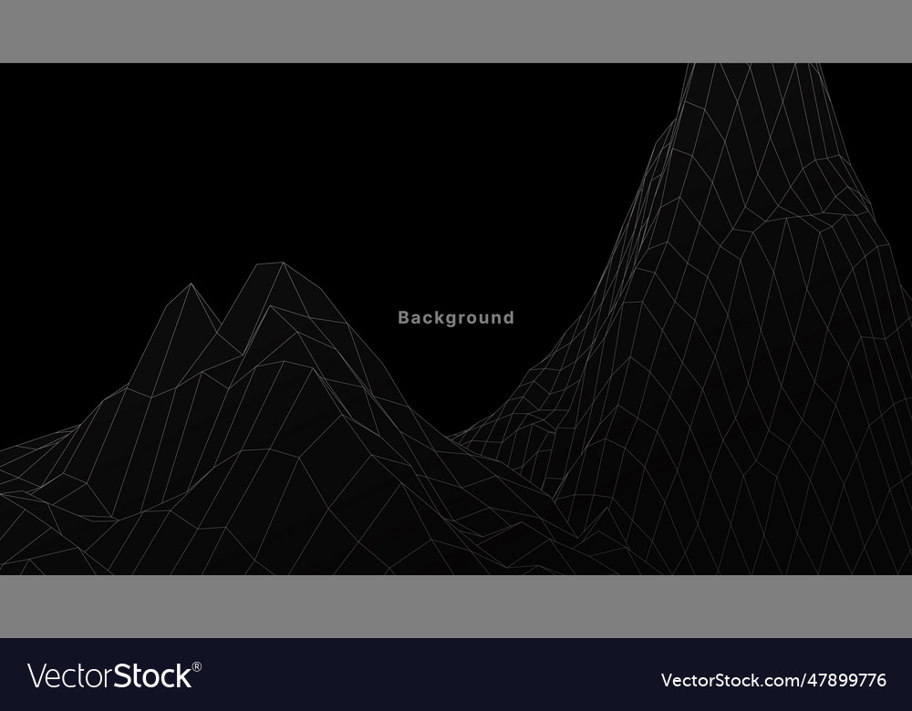 Structure landscape mountain element grid surface Vector Image