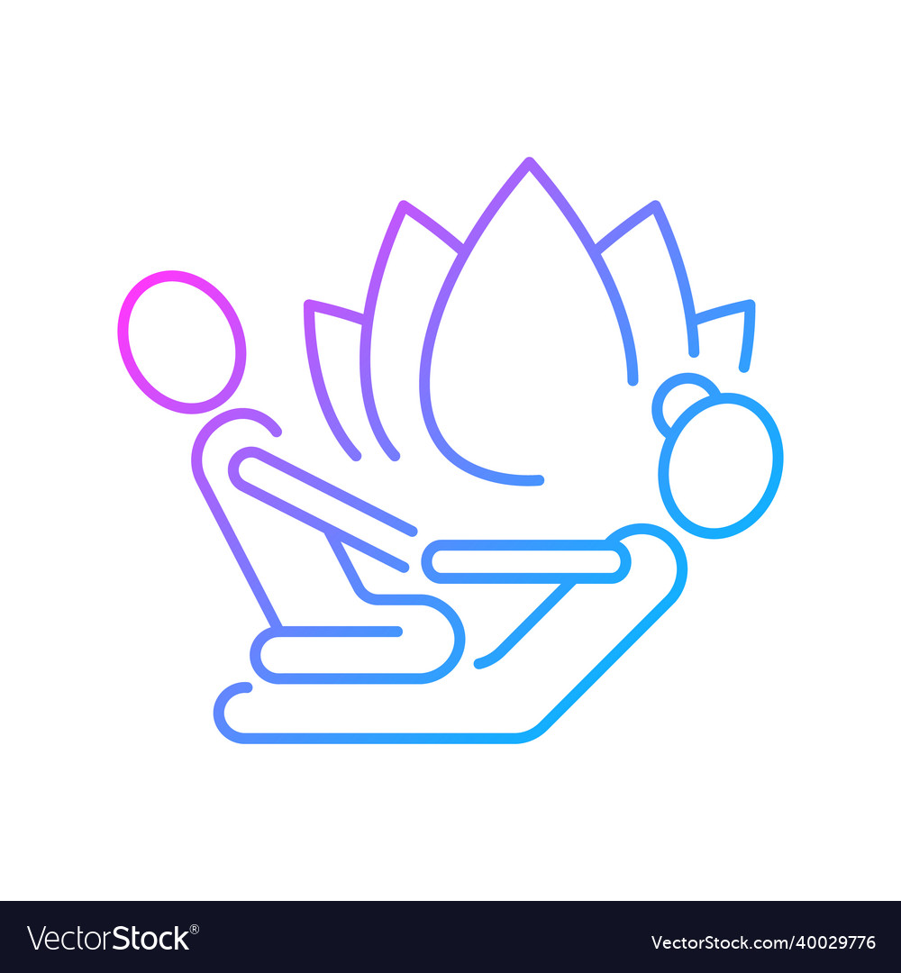 Thai Massage Gradient Linear Icon Royalty Free Vector Image 2021