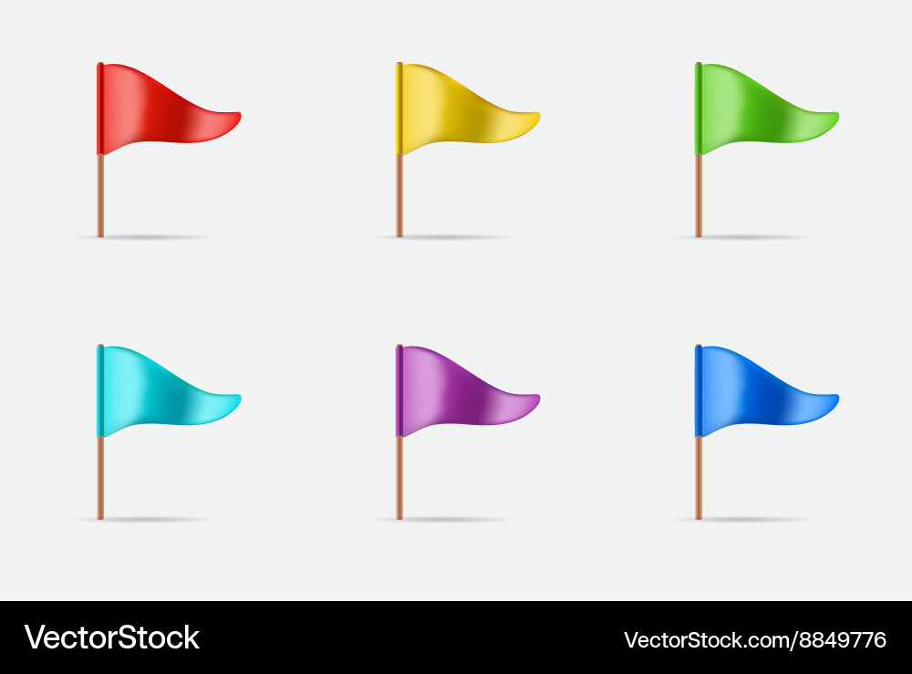 Triangle Wave Flag Clip Art